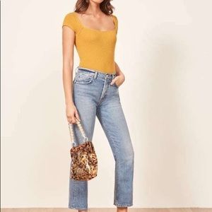 NWT Reformation Bardot top Size Small